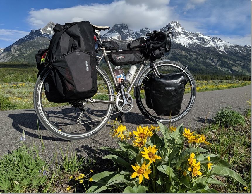 tetons bike flowers