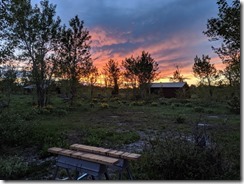 dawn at climber camp Tetons
